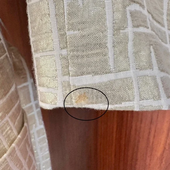 🧥 Victor Costa Metallic Gold Textured Belted Coat – Size 12 - Picture 12 of 12